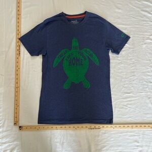 Kastlfel TShirt Womens Small Indigo Graphic Treat The Ocean Quote Eco